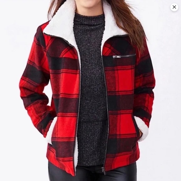 Womens Buffalo plaid jacket size Large - Picture 3 of 3